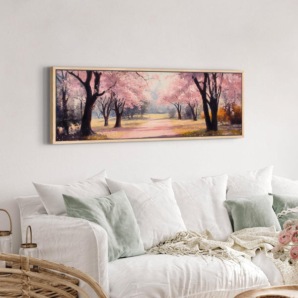 Cherry Blossom Painting - Moody Canvas Art