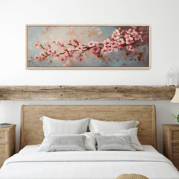 Cherry Blossom Painting - Moody Canvas Art - View 3