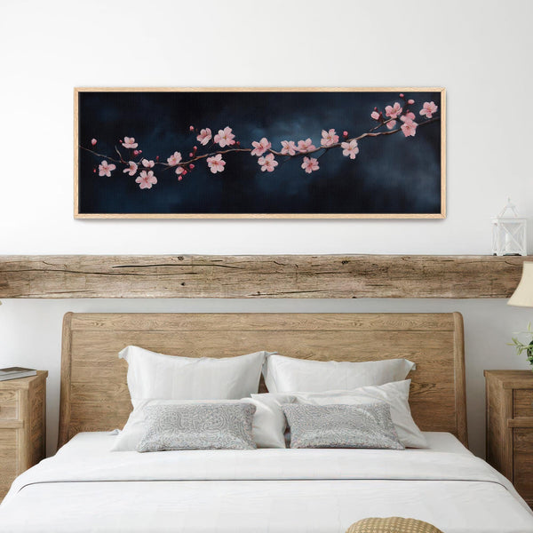 Cherry Blossom Painting - Moody Canvas Art - View 3