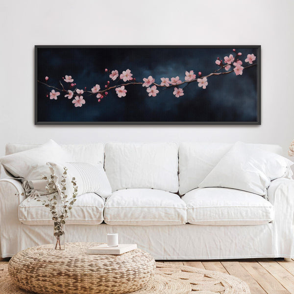 Cherry Blossom Painting - Moody Canvas Art - View 5