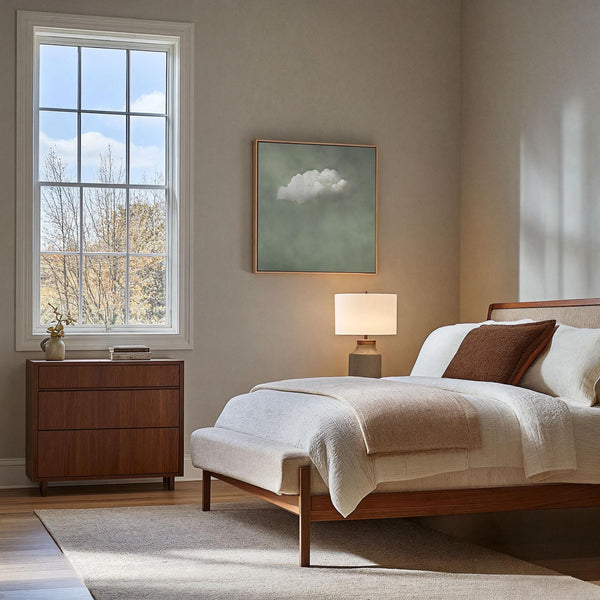 Minimalist Sage Green Cloud Art Print Canvas Art for Office - View 5