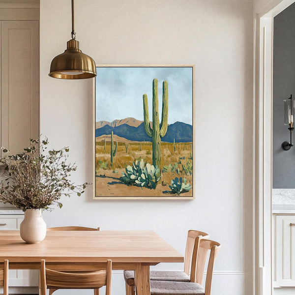 Serene Desert Landscape Wall Art - Minimalist Canvas Art