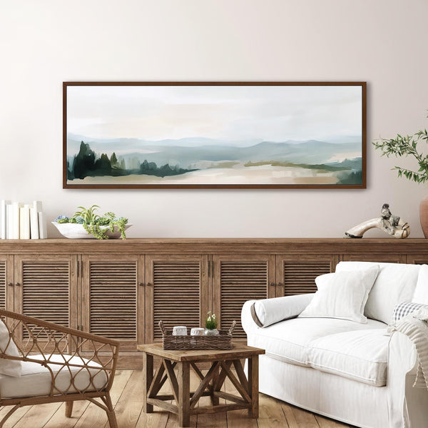 Misty Mountain Landscape Canvas Art - Abstract Canvas Art for Living room - View 4
