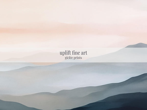 Blue Mountain Canvas Wall Art - Abstract Canvas Art - View 2