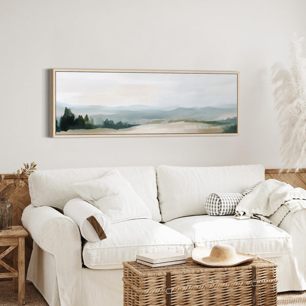 Misty Mountain Landscape Canvas Art - Abstract Canvas Art for Living room - View 3