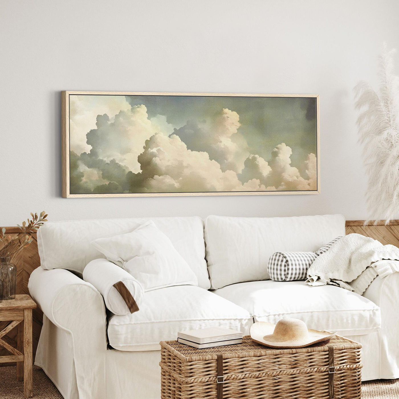 Impression sur toile Vintage Cloud Lime Cream