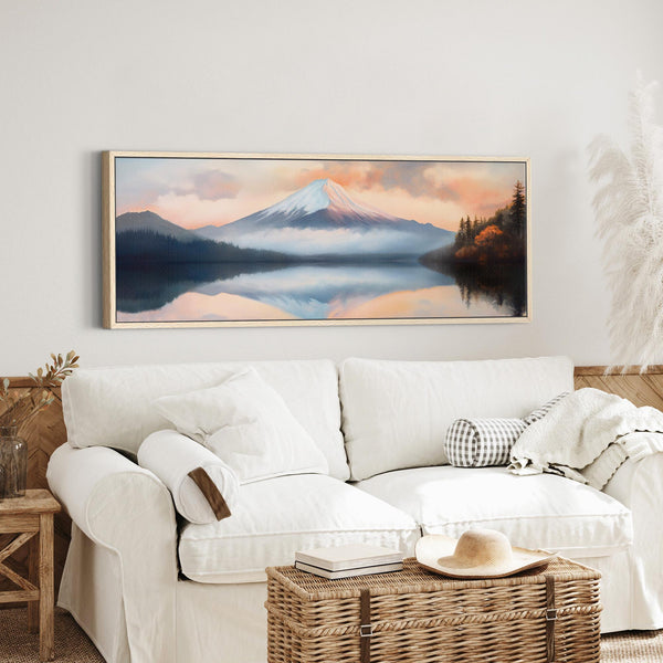 Mount Fuji At Sunset Art Canvas Art