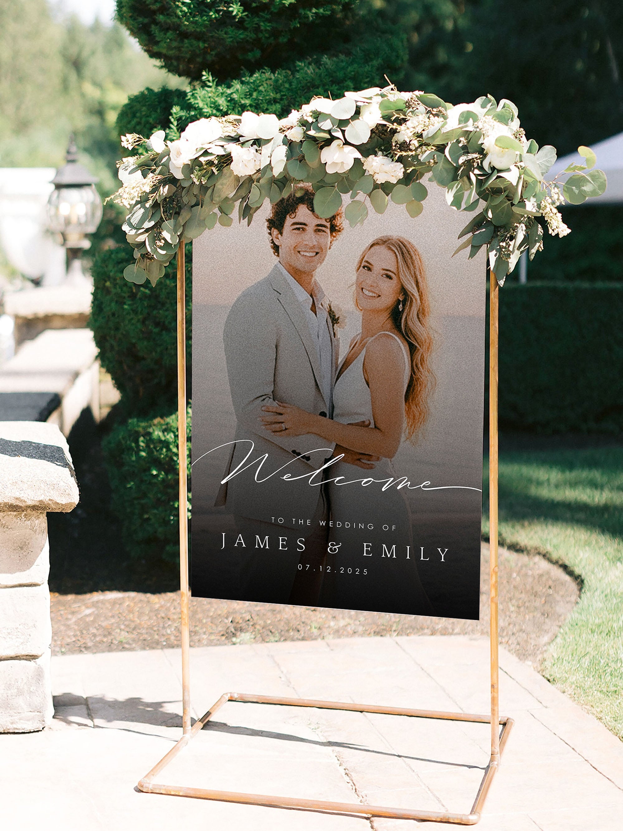 Custom Photo Wedding Welcome Sign D13