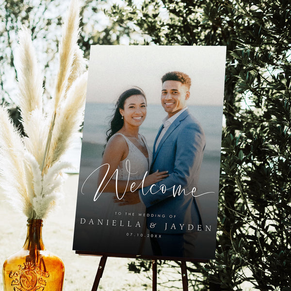 Custom Photo Wedding Welcome Sign D14