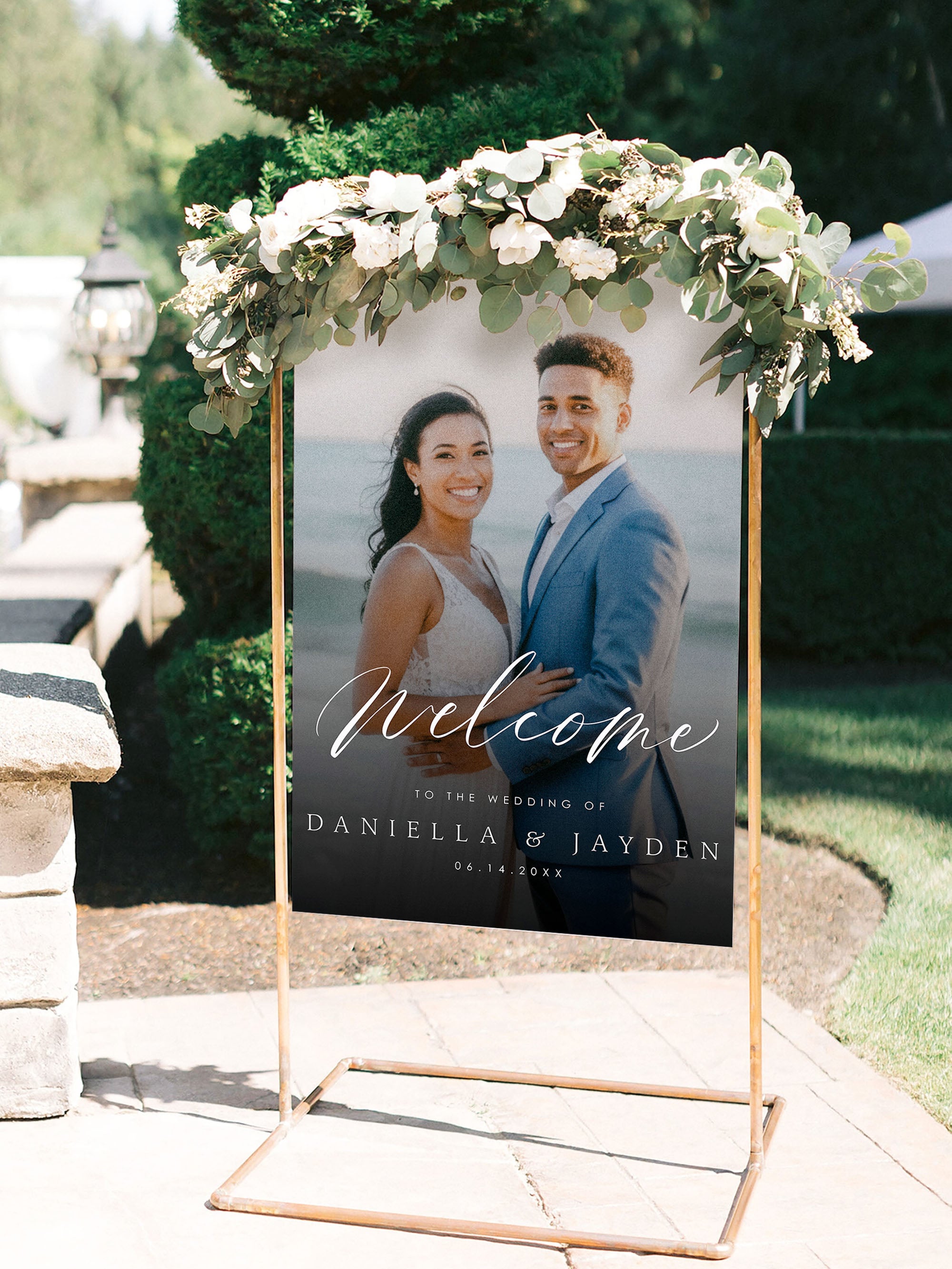 Custom Photo Wedding Welcome Sign D16
