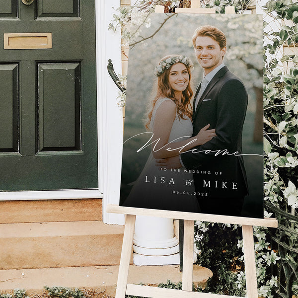Custom Photo Wedding Welcome Sign D13