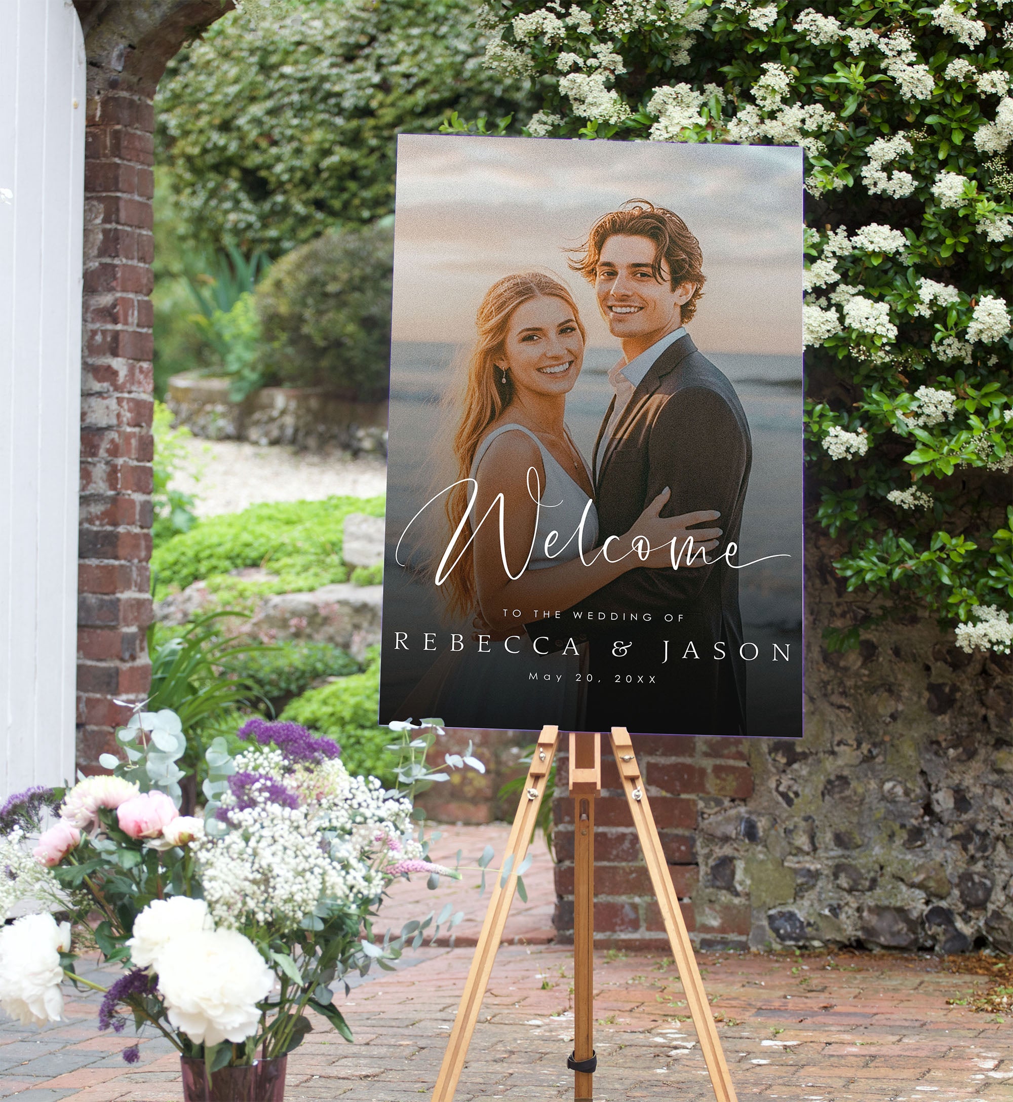 Custom Photo Wedding Welcome Sign D14