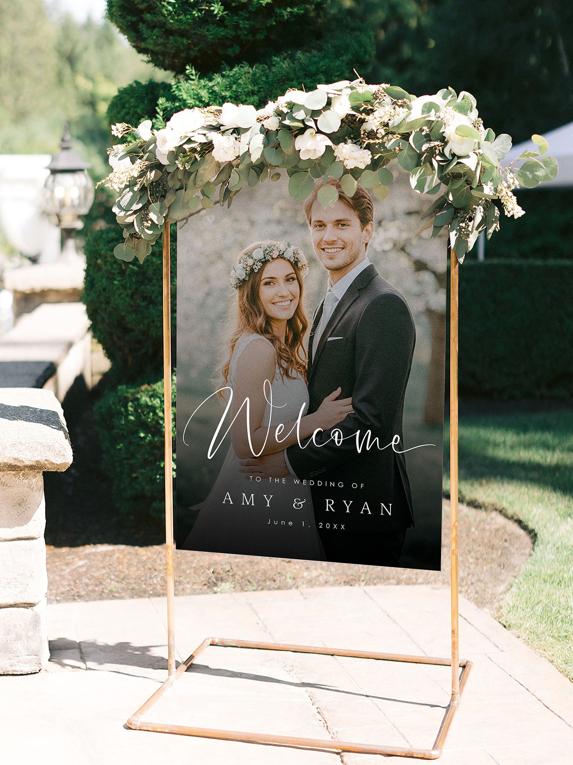 Custom Photo Wedding Welcome Sign D14