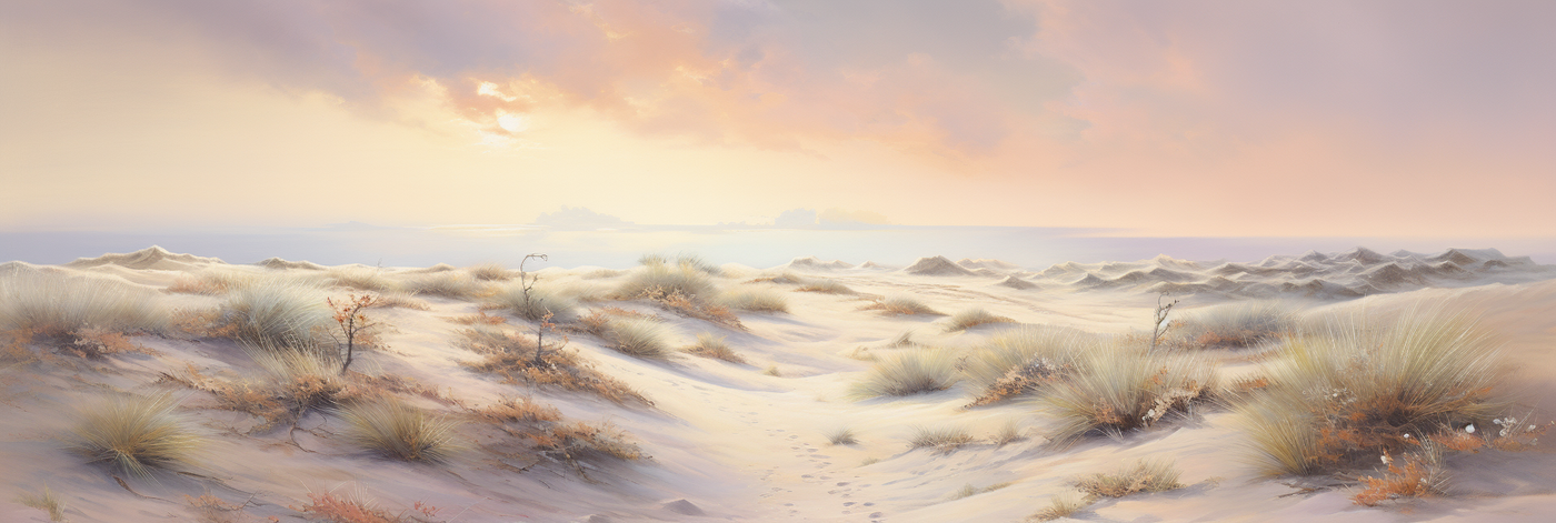 Goldene Dünen – Leinwandbild mit Wüstenlandschaft