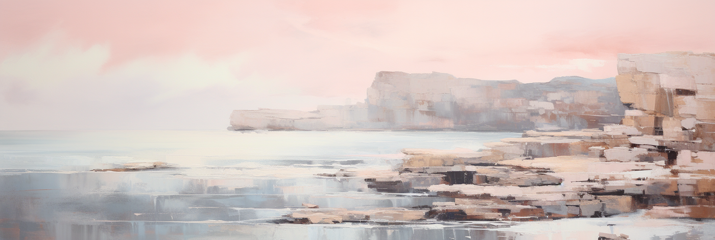Coastal Cliffs Seascape Canvas Wall Art