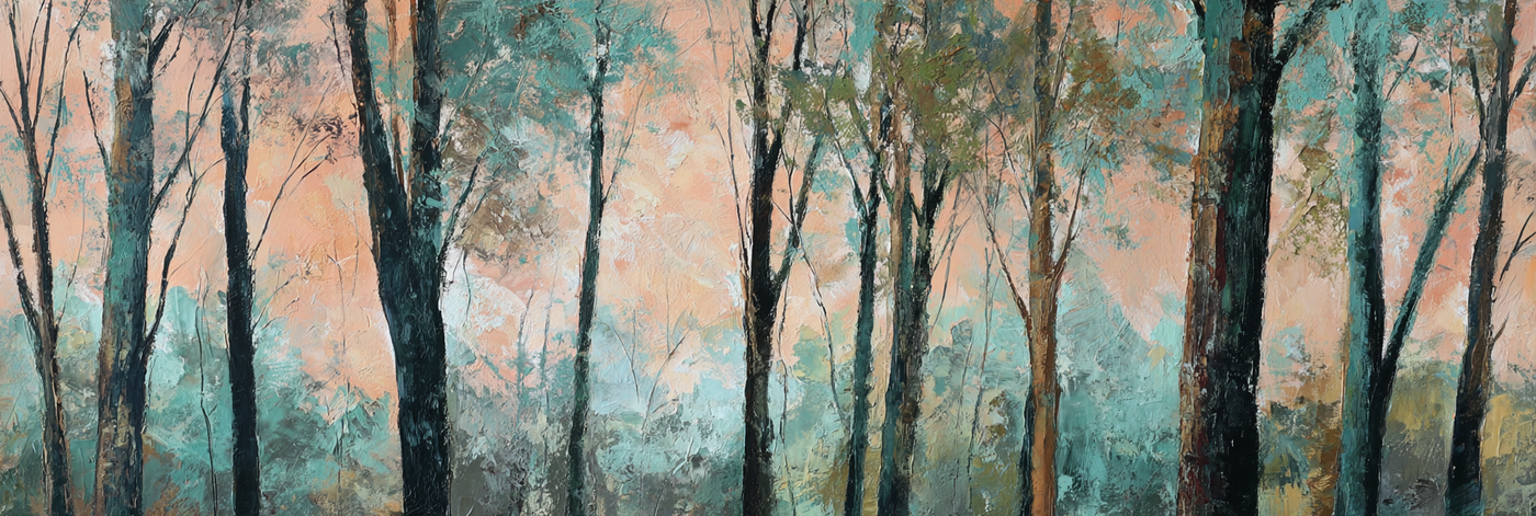 Whispering Grove – Forest Landscape Canvas Art