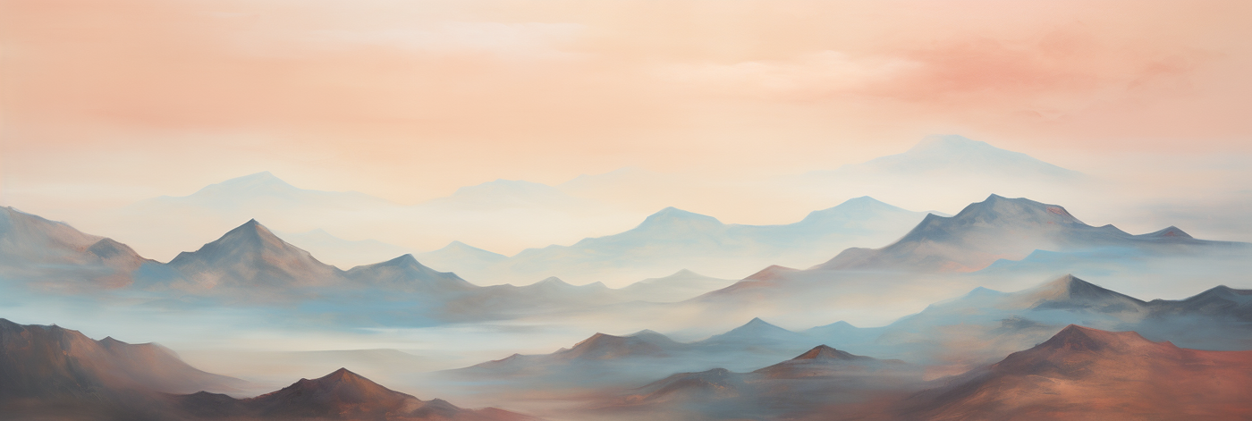 Misty Mountain Landscape Canvas Print
