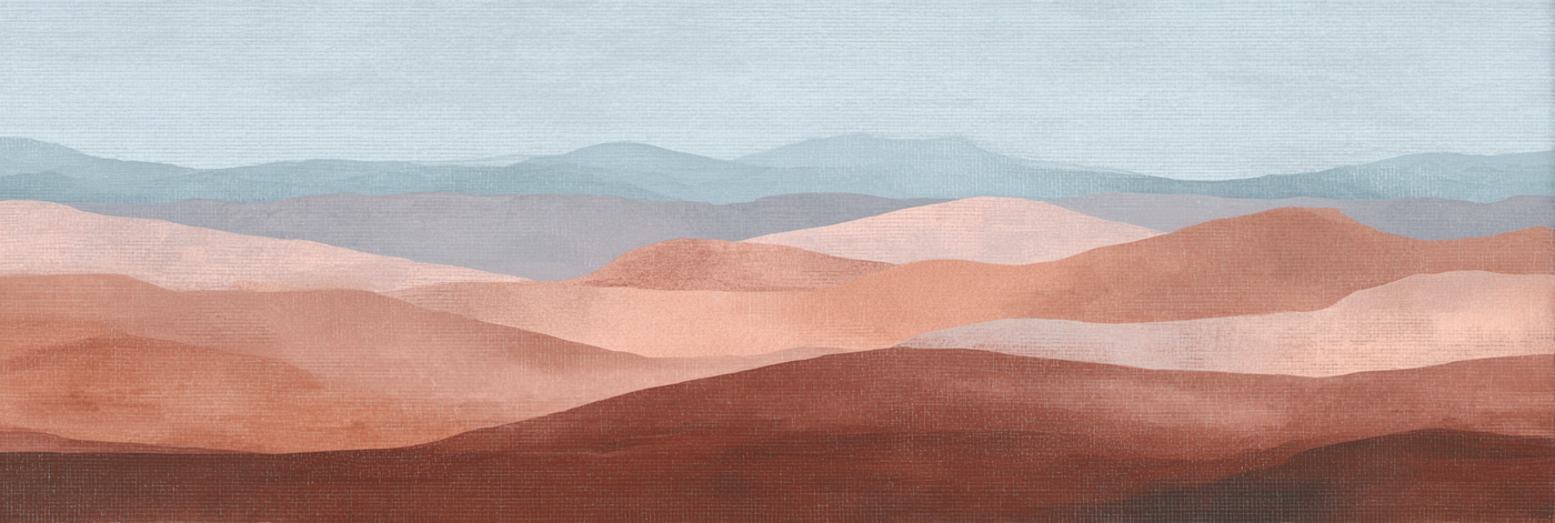 Terracotta Horizons - Desert Landscape Canvas Art