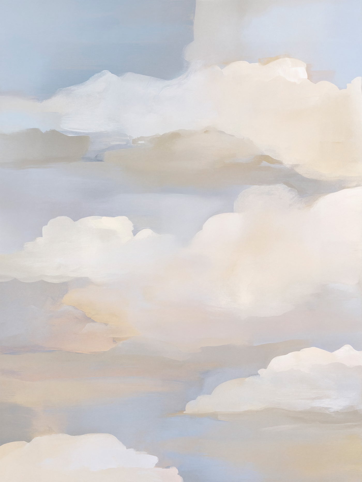 Whisper Clouds Minimalist Canvas Wall Art