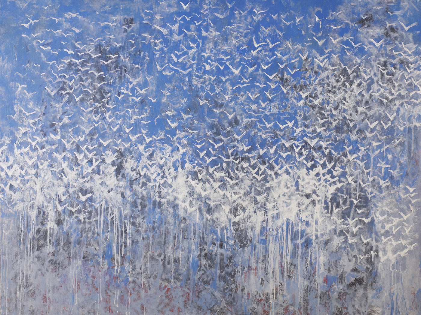 Abstract Bird Flock Giclée Print - Skyward Symphony
