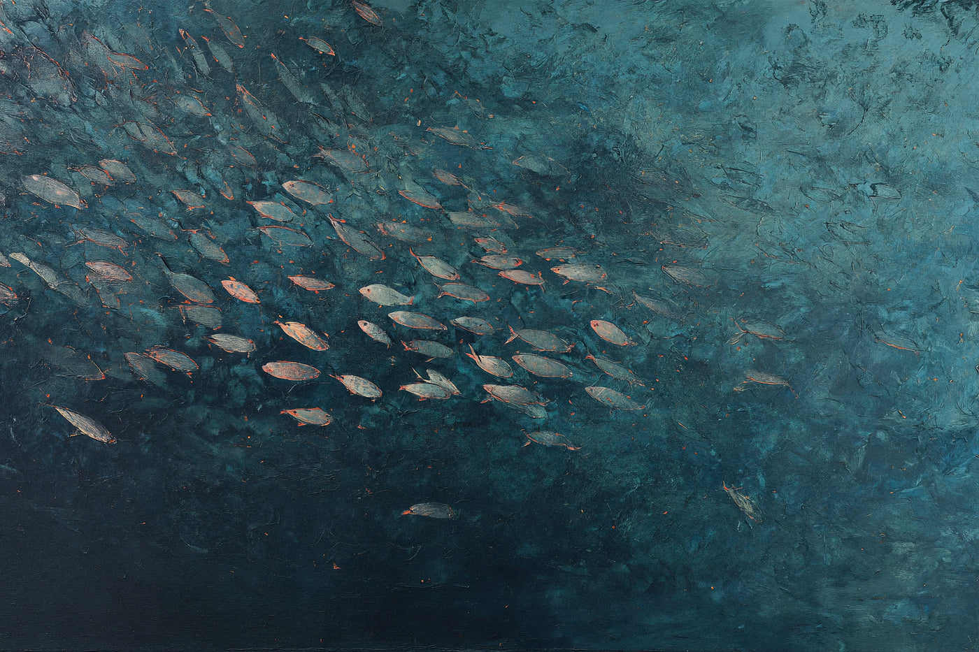 Leinwandbild „Fischschwarm“