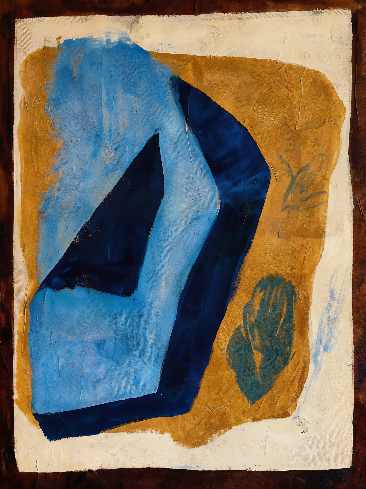 Impressions sur toile « Block Studies Teal & Ochre »