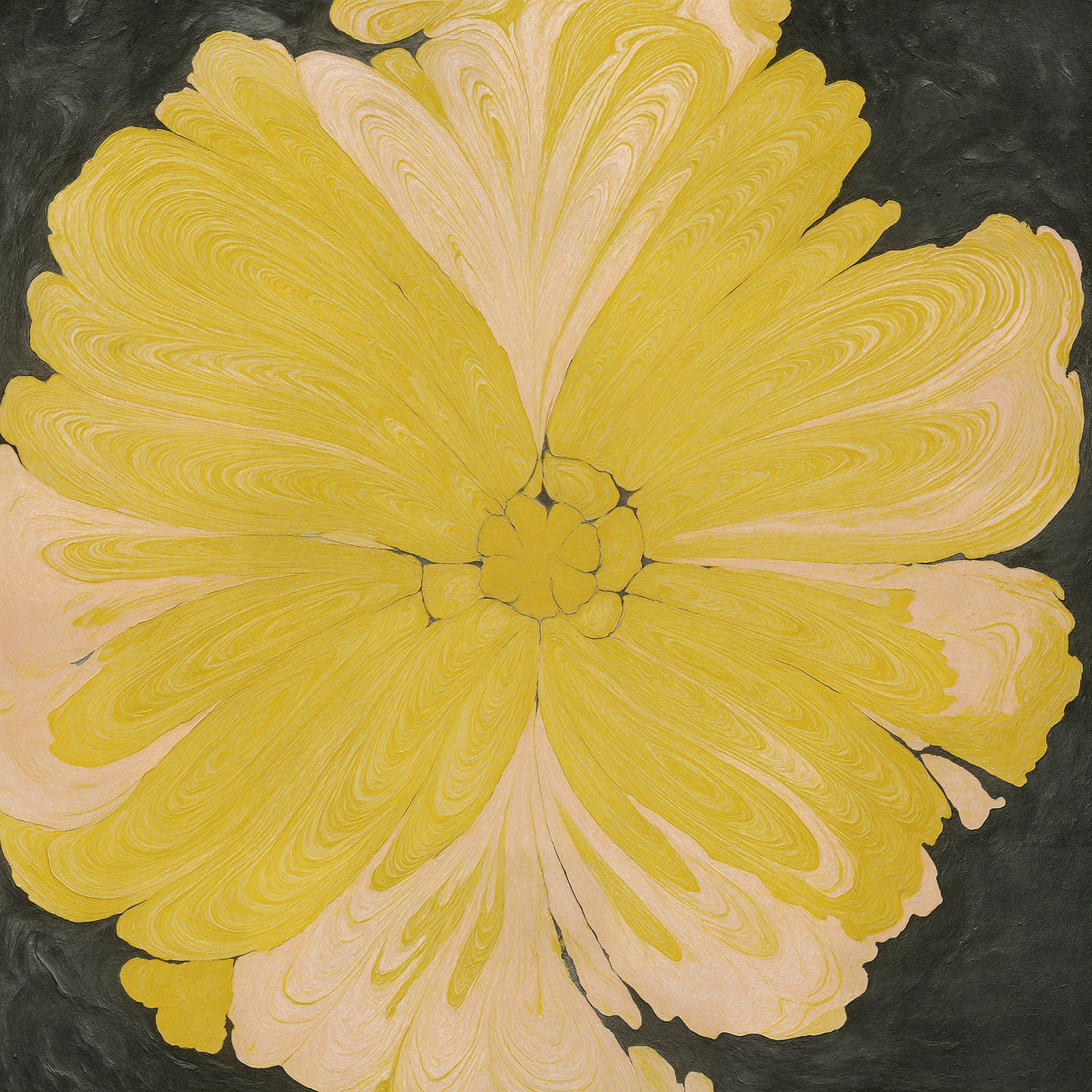 Abstract Yellow Flower Art Print